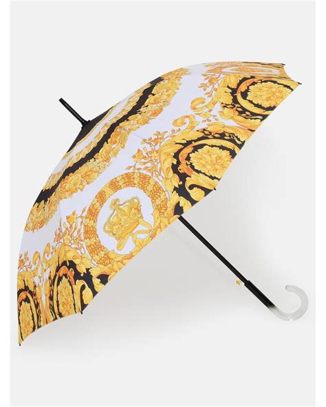 versace umbrella white and gold|Versace: White & Gold Barocco Umbrella .